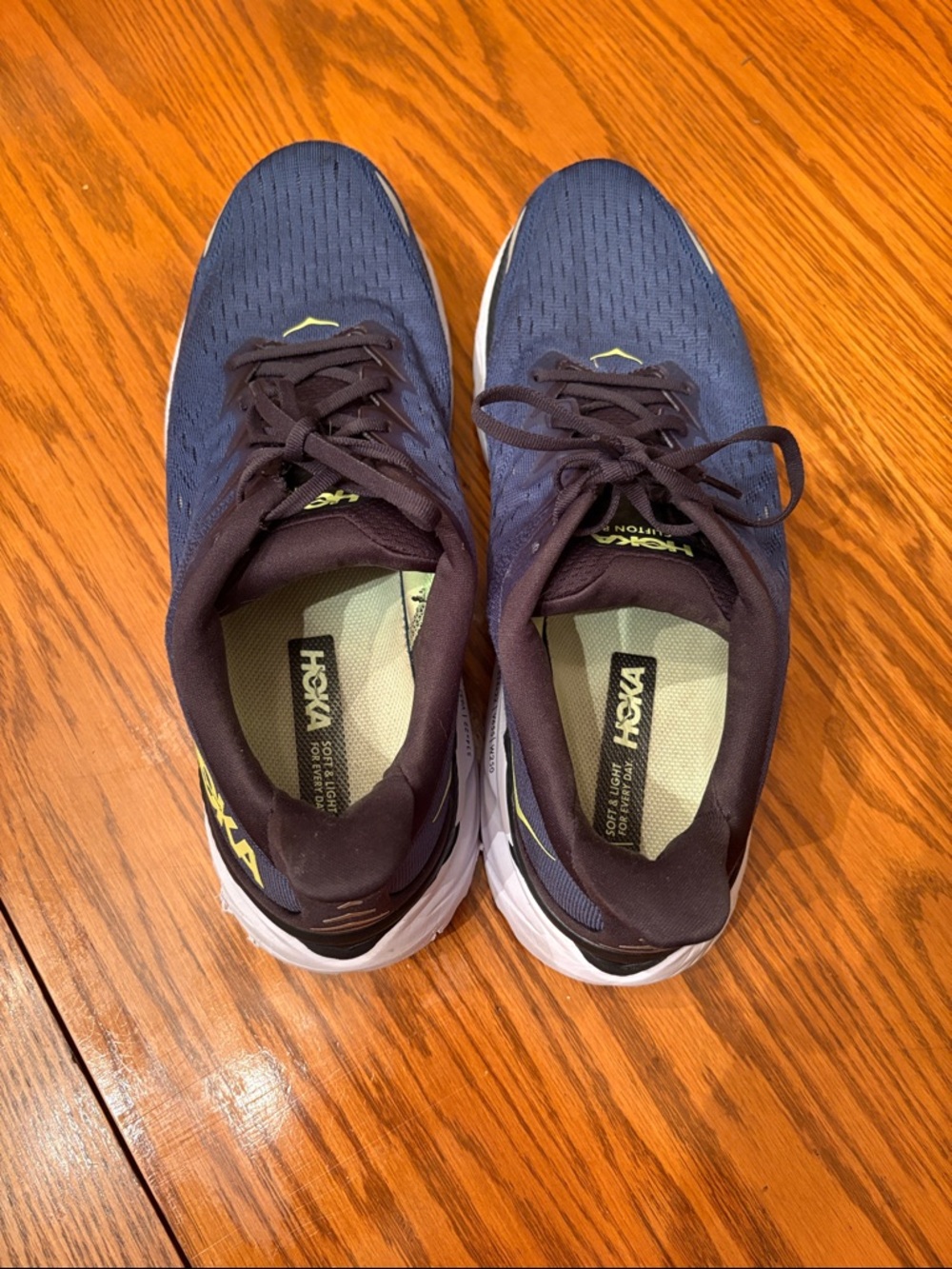 Hoka Men's Blue Athletic Running Shoes with Black Accents